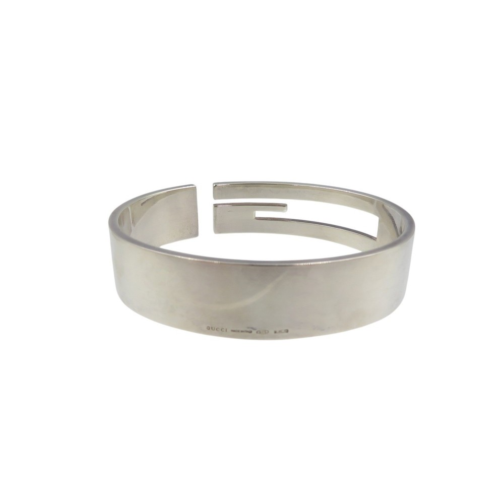 Like new Gucci G Cutout Sterling Silver Bangle 0976GUCCI - Picture 4 of 5